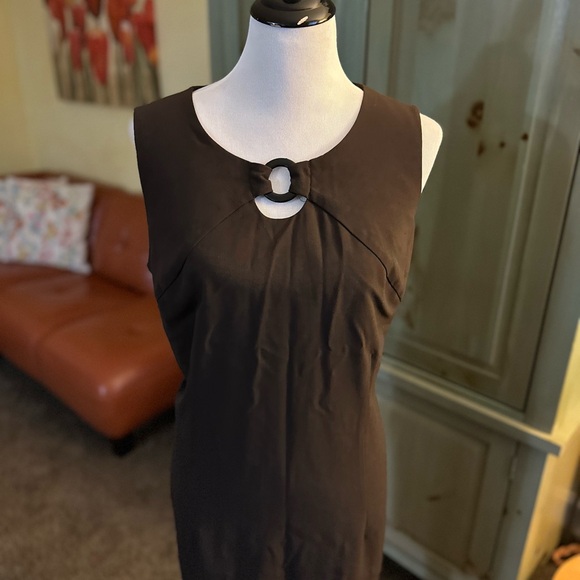 Sag Harbor Chocolate Brown Midi Dress - Picture 2 of 5